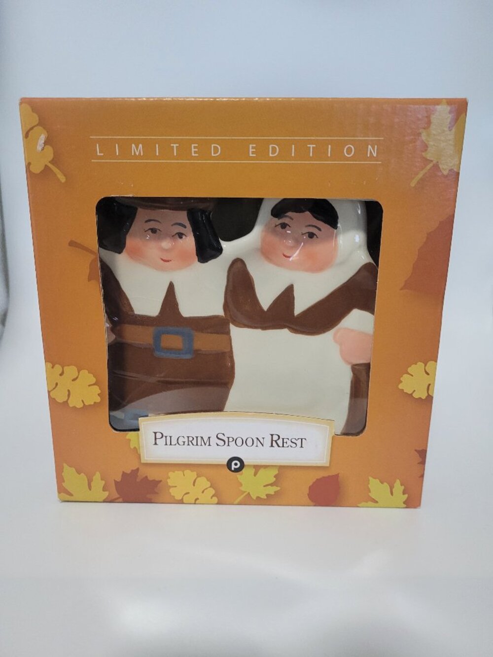 Thanksgiving Pilgrim Couple Spoon Rest Publix Collectable Holiday Ceramic New